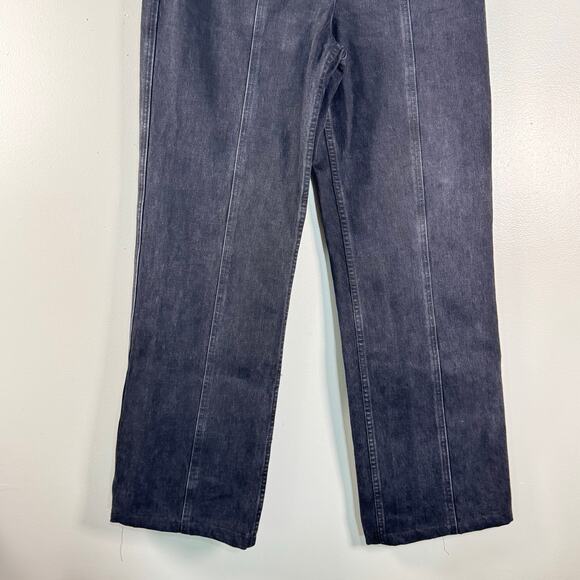 A.L.C. Hayden High Rise Seamed Wide Jeans Washed Black Cotton Womens Size 29 - Picture 5 of 10